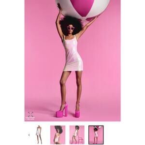 Barbie the Movie x Aqua | Pink Mini Sequince dress | Medium